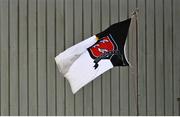 26 March 2021; A general view a Dundalk flag during the SSE Airtricity League Premier Division match between Dundalk and Finn Harps at Oriel Park in Dundalk, Louth. Photo by Eóin Noonan/Sportsfile
