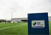 26 March 2021; SSE Airtricity branding prior to the SSE Airtricity League Premier Division match between Dundalk and Finn Harps at Oriel Park in Dundalk, Louth. Photo by Eóin Noonan/Sportsfile