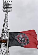 27 March 2021; A Bohemians flag flies in the wind ahead of the SSE Airtricity League Premier Division match between Bohemians and Longford Town at Dalymount Park in Dublin. Photo by Sam Barnes/Sportsfile