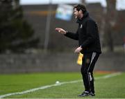 27 March 2021; Bohemians manager Sean Byrne during the SSE Airtricity Women's National League match between Bohemians and Treaty United at Oscar Traynor Centre in Coolock, Dublin. Photo by Piaras Ó Mídheach/Sportsfile