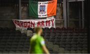 26 March 2021; Galway flags in the stands during the SSE Airtricity League First Division match between Galway United and Shelbourne at Eamonn Deacy Park in Galway. Photo by David Fitzgerald/Sportsfile