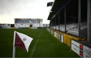 26 March 2021; A general view of a corner flag prior to the SSE Airtricity League First Division match between Galway United and Shelbourne at Eamonn Deacy Park in Galway. Photo by David Fitzgerald/Sportsfile