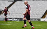 27 March 2021; Georgie Kelly of Bohemians celebrates after scoring his side's first goal during the SSE Airtricity League Premier Division match between Bohemians and Longford Town at Dalymount Park in Dublin. Photo by Sam Barnes/Sportsfile