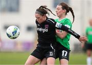 27 March 2021; Aisling Frawley of Wexford Youths in action against Dearbhaile Beirne of Peamount United during the SSE Airtricity Women's National League match between Wexford Youths and Peamount United at Ferrycarrig Park in Wexford. Photo by Michael P Ryan/Sportsfile