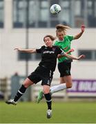 27 March 2021; Kylie Murphy of Wexford Youths in action against Claire Walsh of Peamount United during the SSE Airtricity Women's National League match between Wexford Youths and Peamount United at Ferrycarrig Park in Wexford. Photo by Michael P Ryan/Sportsfile