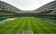 27 March 2021; A view of the pitch and stadium before the FIFA World Cup 2022 qualifying group A match between Republic of Ireland and Luxembourg at the Aviva Stadium in Dublin. Photo by Seb Daly/Sportsfile