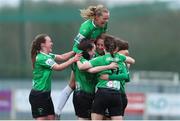 27 March 2021; Peamount United players celebrate Eleanor Ryan-Doyle's goal during the SSE Airtricity Women's National League match between Wexford Youths and Peamount United at Ferrycarrig Park in Wexford. Photo by Michael P Ryan/Sportsfile