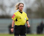 27 March 2021; Referee Claire Purcell during the SSE Airtricity Women's National League match between Wexford Youths and Peamount United at Ferrycarrig Park in Wexford. Photo by Michael P Ryan/Sportsfile