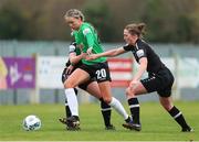27 March 2021; Stephanie Roche of Peamount United in action against Edel Kennedy of Wexford Youths during the SSE Airtricity Women's National League match between Wexford Youths and Peamount United at Ferrycarrig Park in Wexford. Photo by Michael P Ryan/Sportsfile