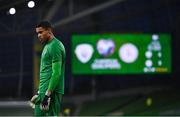 27 March 2021; Republic of Ireland goalkeeper Gavin Bazunu before the FIFA World Cup 2022 qualifying group A match between Republic of Ireland and Luxembourg at the Aviva Stadium in Dublin. Photo by Eóin Noonan/Sportsfile