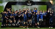 27 March 2021; Devin Toner of Leinster lifts the PRO14 trophy alongside his teammates before the Guinness PRO14 Final match between Leinster and Munster at the RDS Arena in Dublin. Photo by Brendan Moran/Sportsfile