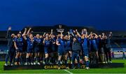 27 March 2021; Devin Toner, left, and Michael Bent of Leinster lift the PRO14 trophy alongside team-mates following the Guinness PRO14 Final match between Leinster and Munster at the RDS Arena in Dublin. Photo by Ramsey Cardy/Sportsfile