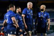 27 March 2021; Leinster players, from left, Cian Healy, Andrew Porter, Devin Toner and Scott Fardy following their side's victory in the Guinness PRO14 Final match between Leinster and Munster at the RDS Arena in Dublin. Photo by Ramsey Cardy/Sportsfile