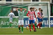 28 March 2021; Conor Clifford of Bray Wanderers reacts at the final whistle following his side's drawn SSE Airtricity League First Division match against and Treaty United at the Carlisle Grounds in Bray, Wicklow. Photo by Seb Daly/Sportsfile