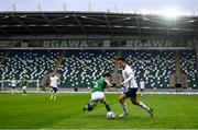 28 March 2021; Antonee Robinson of USA in action against Matthew Kennedy of Northern Ireland during the International friendly match between Northern Ireland and USA at the National Football Stadium at Windsor Park in Belfast. Photo by David Fitzgerald/Sportsfile