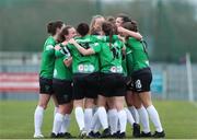 27 March 2021; Peamount United players celebrate Eleanor Ryan-Doyle's goal during the SSE Airtricity Women's National League match between Wexford Youths and Peamount United at Ferrycarrig Park in Wexford. Photo by Michael P Ryan/Sportsfile