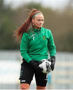 27 March 2021; Naoisha McAloon of Peamount United during the warm up ahead of the SSE Airtricity Women's National League match between Wexford Youths and Peamount United at Ferrycarrig Park in Wexford. Photo by Michael P Ryan/Sportsfile