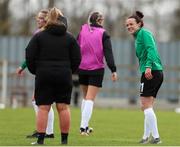 27 March 2021; Áine O’Gorman of Peamount United during the warm up ahead of the SSE Airtricity Women's National League match between Wexford Youths and Peamount United at Ferrycarrig Park in Wexford. Photo by Michael P Ryan/Sportsfile