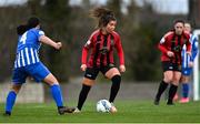 27 March 2021; Sophie Watters of Bohemians in action against Shannon Parbat of Treaty United during the SSE Airtricity Women's National League match between Bohemians and Treaty United at Oscar Traynor Centre in Coolock, Dublin. Photo by Piaras Ó Mídheach/Sportsfile