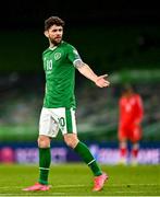 27 March 2021; Robbie Brady of Republic of Ireland during the FIFA World Cup 2022 qualifying group A match between Republic of Ireland and Luxembourg at the Aviva Stadium in Dublin. Photo by Eóin Noonan/Sportsfile