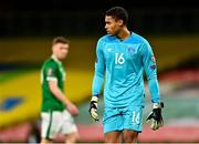 27 March 2021; Republic of Ireland goalkeeper Gavin Bazunu during the FIFA World Cup 2022 qualifying group A match between Republic of Ireland and Luxembourg at the Aviva Stadium in Dublin. Photo by Eóin Noonan/Sportsfile