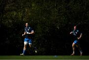 29 March 2021; Jack Conan, left, and Ed Byrne during Leinster Rugby squad training at UCD in Dublin. Photo by Ramsey Cardy/Sportsfile