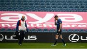 27 March 2021; Jonathan Sexton of Leinster leaves the field with a blood injury during the Guinness PRO14 Final match between Leinster and Munster at the RDS Arena in Dublin. Photo by David Fitzgerald/Sportsfile