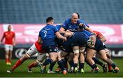 27 March 2021; Devin Toner of Leinster controls a maul during the Guinness PRO14 Final match between Leinster and Munster at the RDS Arena in Dublin. Photo by David Fitzgerald/Sportsfile