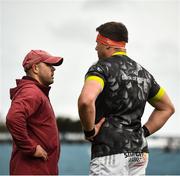 27 March 2021; Munster defence coach JP Ferreira with CJ Stander prior to the Guinness PRO14 Final match between Leinster and Munster at the RDS Arena in Dublin. Photo by David Fitzgerald/Sportsfile