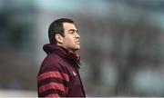 27 March 2021; Munster head coach Johann van Graan prior to the Guinness PRO14 Final match between Leinster and Munster at the RDS Arena in Dublin. Photo by David Fitzgerald/Sportsfile