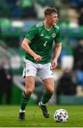 28 March 2021; Daniel Ballard of Northern Ireland during the International friendly match between Northern Ireland and USA at National Football Stadium at Windsor Park in Belfast. Photo by David Fitzgerald/Sportsfile