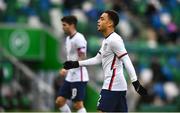 28 March 2021; Sergiño Dest of USA during the International friendly match between Northern Ireland and USA at National Football Stadium at Windsor Park in Belfast. Photo by David Fitzgerald/Sportsfile