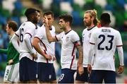 28 March 2021; Christian Pulišic of USA, centre, issues instructions to team-mates during the International friendly match between Northern Ireland and USA at National Football Stadium at Windsor Park in Belfast. Photo by David Fitzgerald/Sportsfile