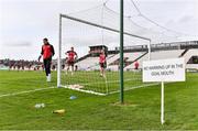 27 March 2021; The Longford Town goalkeepers warm up ahead of the SSE Airtricity League Premier Division match between Bohemians and Longford Town at Dalymount Park in Dublin. Photo by Sam Barnes/Sportsfile