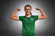 5 April 2021; Niamh Farrelly during a Republic of Ireland Women portrait session at the Castleknock Hotel in Dublin. Photo by Stephen McCarthy/Sportsfile