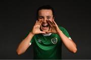 5 April 2021; Niamh Farrelly during a Republic of Ireland Women portrait session at the Castleknock Hotel in Dublin. Photo by Stephen McCarthy/Sportsfile