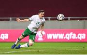 30 March 2021; Josh Cullen of Republic of Ireland has an opportunity on goal late in the game during the international friendly match between Qatar and Republic of Ireland at Nagyerdei Stadion in Debrecen, Hungary. Photo by Stephen McCarthy/Sportsfile