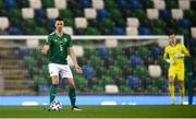 31 March 2021; Jonny Evans of Northern Ireland during the FIFA World Cup 2022 qualifying group C match between Northern Ireland and Bulgaria at the National Football Stadium in Windsor Park, Belfast.  Photo by David Fitzgerald/Sportsfile