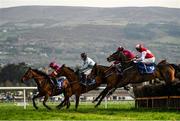 1 April 2021; Runners and riders jump the ninth during the Quirke uPVC Windows (Clonmel) Beginners Steeplechase at Clonmel Racecourse in Tipperary. Photo by Harry Murphy/Sportsfile