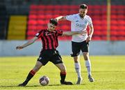 2 April 2021; Aaron Bolger of Longford Town in action against Greg Bolger of Sligo Rovers during the SSE Airtricity League Premier Division match between Longford Town and Sligo Rovers at Bishopsgate in Longford. Photo by Harry Murphy/Sportsfile