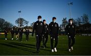 2 April 2021; Cork City players walk the pitch prior to the SSE Airtricity League First Division match between Cabinteely and Cork City at Stradbrook Park in Blackrock, Dublin. Photo by David Fitzgerald/Sportsfile