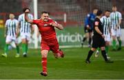 2 April 2021; Georgie Poynton of Shelbourne celebrates scoring his side's first goal during the SSE Airtricity League First Division match between Shelbourne and Bray Wanderers at Tolka Park in Dublin. Photo by Piaras Ó Mídheach/Sportsfile