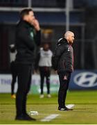 2 April 2021; Dundalk team manager Shane Keegan, right, and Shamrock Rovers manager Stephen Bradley during the SSE Airtricity League Premier Division match between Shamrock Rovers and Dundalk at Tallaght Stadium in Dublin. Photo by Seb Daly/Sportsfile