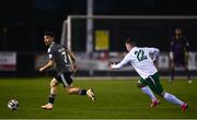 2 April 2021; Dylan McGlade of Cork City in action against Dean Casey of Cabinteely during the SSE Airtricity League First Division match between Cabinteely and Cork City at Stradbrook Park in Blackrock, Dublin. Photo by David Fitzgerald/Sportsfile