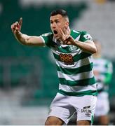 2 April 2021; Aaron Greene of Shamrock Rovers appeals to the linesman after having a goal disallowed for offside during the SSE Airtricity League Premier Division match between Shamrock Rovers and Dundalk at Tallaght Stadium in Dublin. Photo by Seb Daly/Sportsfile