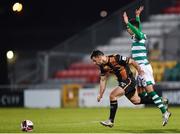 2 April 2021; Patrick Hoban of Dundalk in action against Danny Mandroiu of Shamrock Rovers during the SSE Airtricity League Premier Division match between Shamrock Rovers and Dundalk at Tallaght Stadium in Dublin. Photo by Seb Daly/Sportsfile