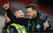 2 April 2021; Shamrock Rovers manager Stephen Bradley following his side's victory in the SSE Airtricity League Premier Division match between Shamrock Rovers and Dundalk at Tallaght Stadium in Dublin. Photo by Seb Daly/Sportsfile