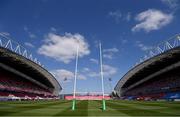 3 April 2021; A general view of Thomond Park prior to the Heineken Champions Cup Round of 16 match between Munster and Toulouse at Thomond Park in Limerick. Photo by Ramsey Cardy/Sportsfile