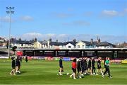 3 April 2021; Cork City players walk the pitch prior to the SSE Airtricity Women's National League match between Cork City and Shelbourne at Turners Cross in Cork. Photo by Eóin Noonan/Sportsfile