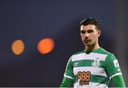 2 April 2021; Danny Mandroiu of Shamrock Rovers during the SSE Airtricity League Premier Division match between Shamrock Rovers and Dundalk at Tallaght Stadium in Dublin. Photo by Seb Daly/Sportsfile
